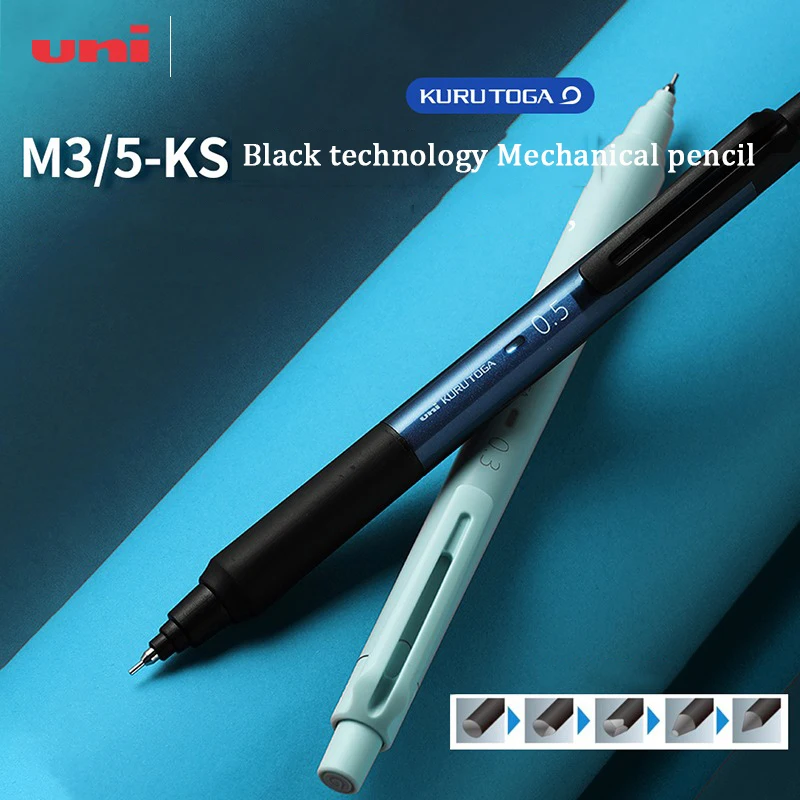 

Uni Black Technology Mechanical Pencil M3/5-KS 0.3/0.5mm upgraded KURU TOGA Lead Rotation lapiseira profissional Writing Drawing