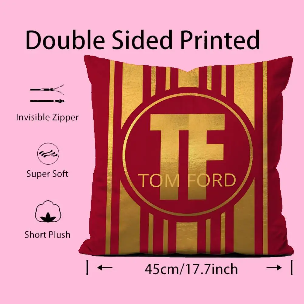 الفاخرة T-Tom F-Ford كيس وسادة مكافحة الغبار المخدة غير مرئية سستة حريري قصير أفخم غطاء وسادة أريكة