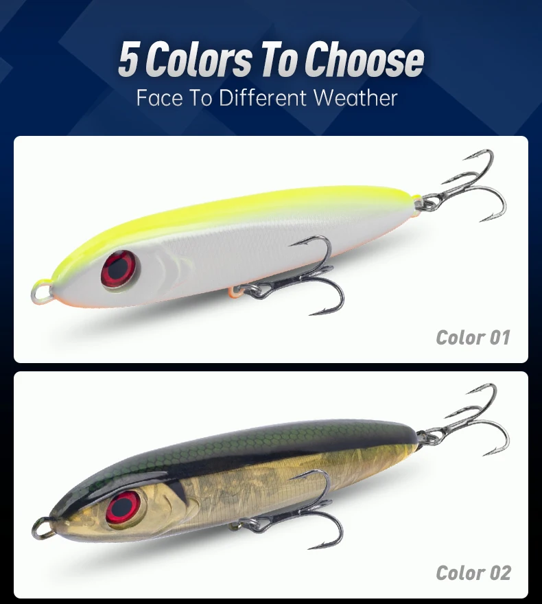 LEYDUN Ministre Jack Stickbait Sinking Pencil Angelköder 105 mm 23 g 120 mm 35 g Gute schwimmende harte Köder Wobbler für Wolfsbarsch – Detail 10