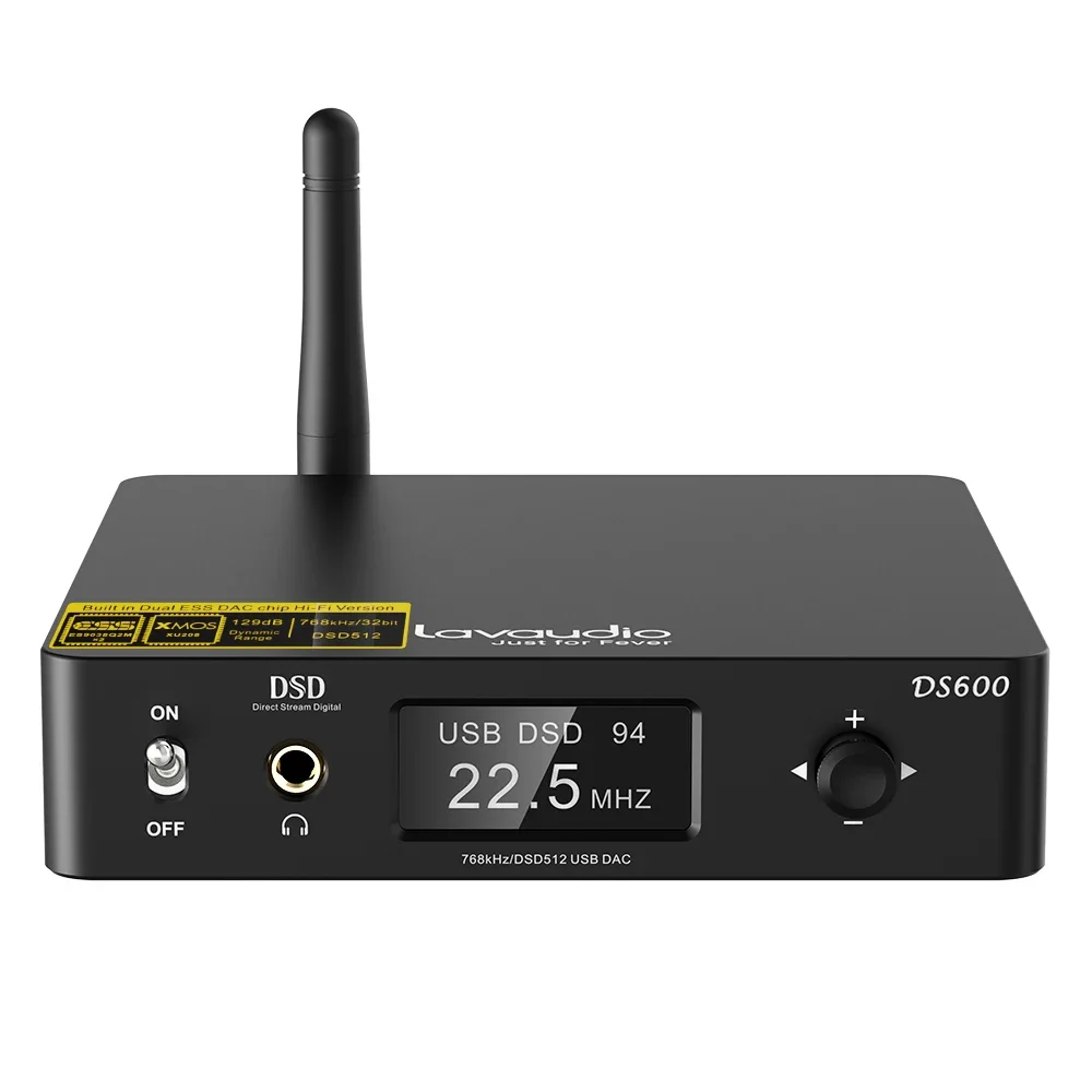 

1Mii DS600 Hi-Res DAC DSD512 & PCM 32bit/768kHz XMOS XU208 & 2 X ES9038Q2M D Class Amplifier Bluetooth Audio Receiver