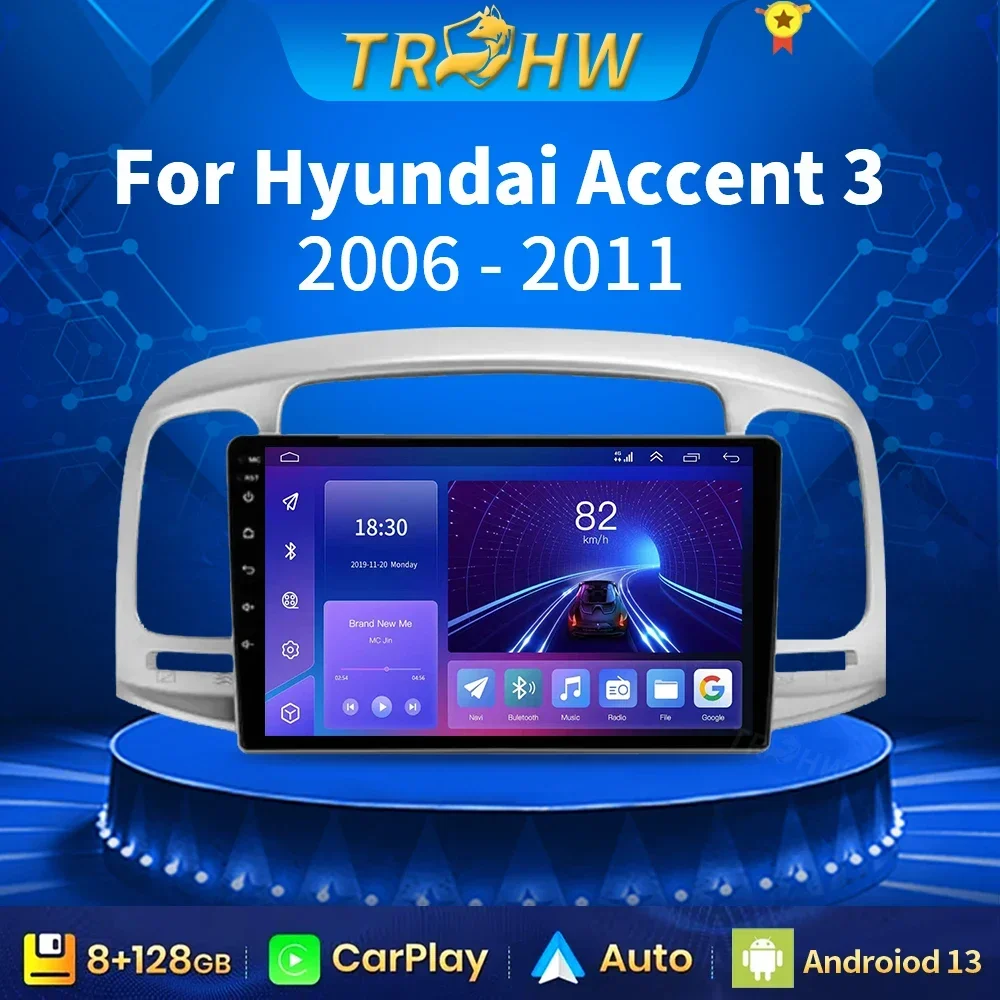 For Hyundai Accent 3 2006 - 2011 Car Radio Multimedia Video Player Navigation GPS Android No 2din 2 din dvd