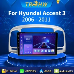 For Hyundai Accent 3 2006 - 2011 Car Radio Multimedia Video Player Navigation GPS Android No 2din 2 din dvd