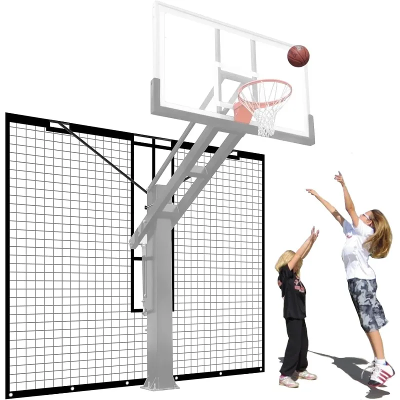 

Heavy Duty Basketball Return Net 12FT X 10FT, UV-Resistant Yard Guard Backstop Nets Basketball Return & Defensive Net System, Ba