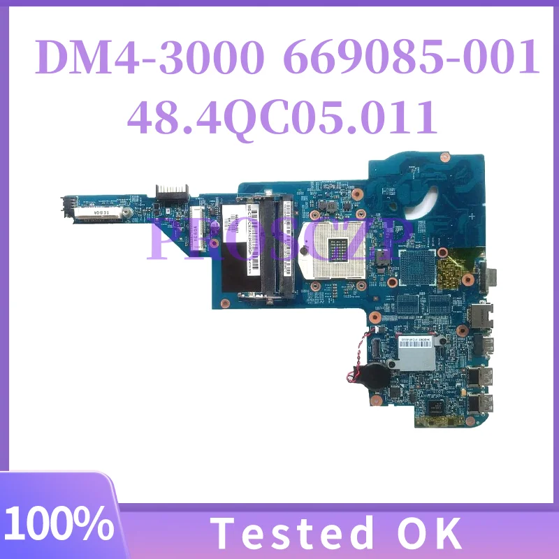

669085-001 Laptop Motherboard For HP Pavilion DM4 DM4-3000 48.4QC05.011 HM67 GMA HD3000 DDR3 Mainboard