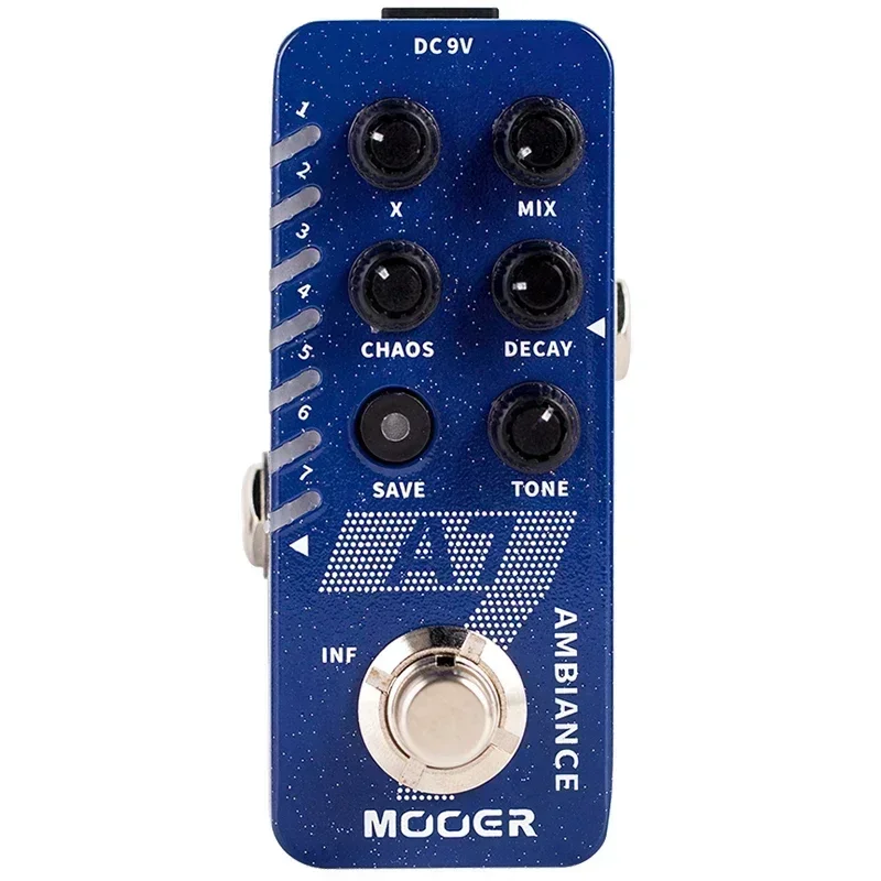 MOOER Ambiance Reverb Guitar Effect Pedal Buffer Bypass Built-in 7 Reverb Pedal Infinite Trail Function Pedal Guitar Accessory