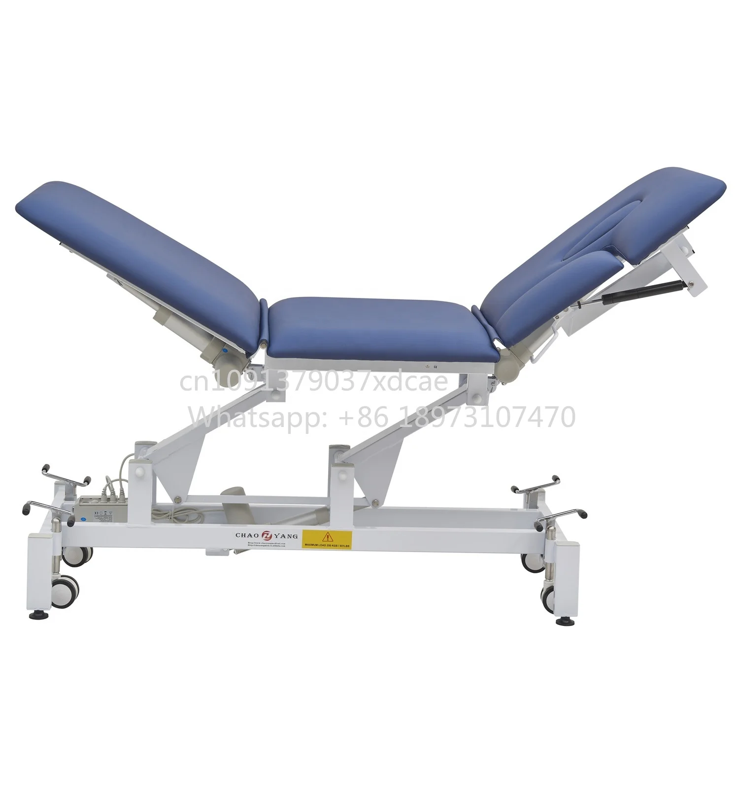 2026Doctor Full Electric Adjustable 3 Section Hospital Examination Couch Top Mobile Physiotherapy Bed .Ultrasound Table