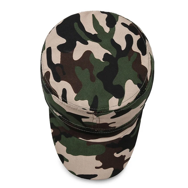 Men Camouflage Hats Vintage Flat Top Hat Baseball Caps Classical Soldier Cap Mens Outdoor Sport Caps Adult Sunscreen Hats