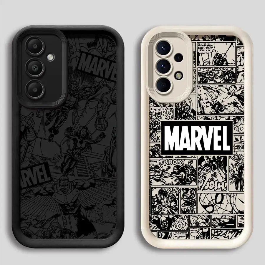 Marvel Logo Avengers Phone Case for Samsung Galaxy A13 A14 A16 A32 A33 A34 A22 A23 A24 A12 4G 5G Soft Silicone Cover