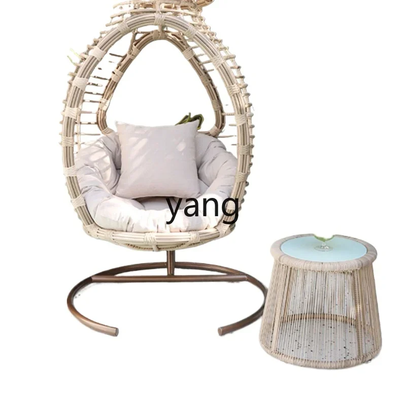 

LH outdoor balcony lazy hanging basket rattan chair rough rattan hanging chair courtyard home cradle