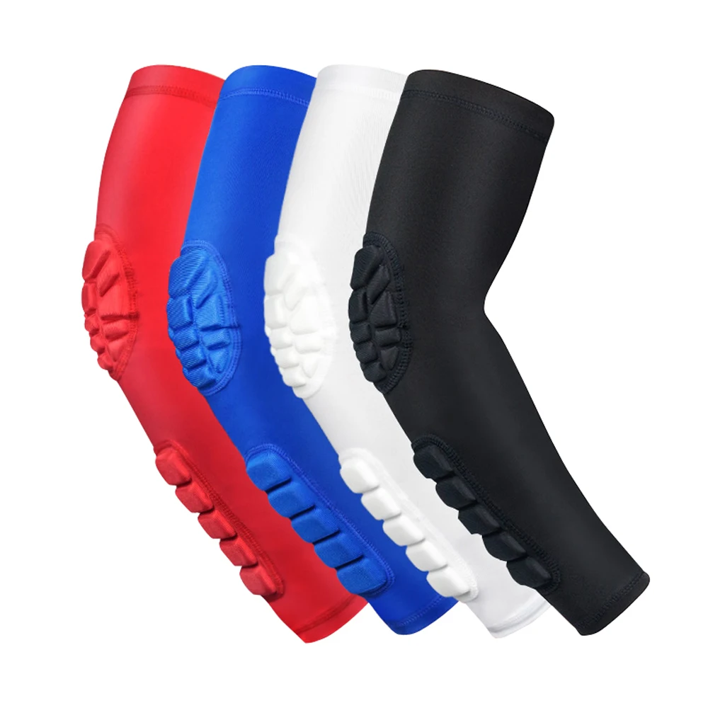 QMWWMQ 1Pcs Elbow Pads, Compression Shooter Sleeves Men Women Arm Sleeve with Pad for Basketball, Volleyball, Outdoor Sports