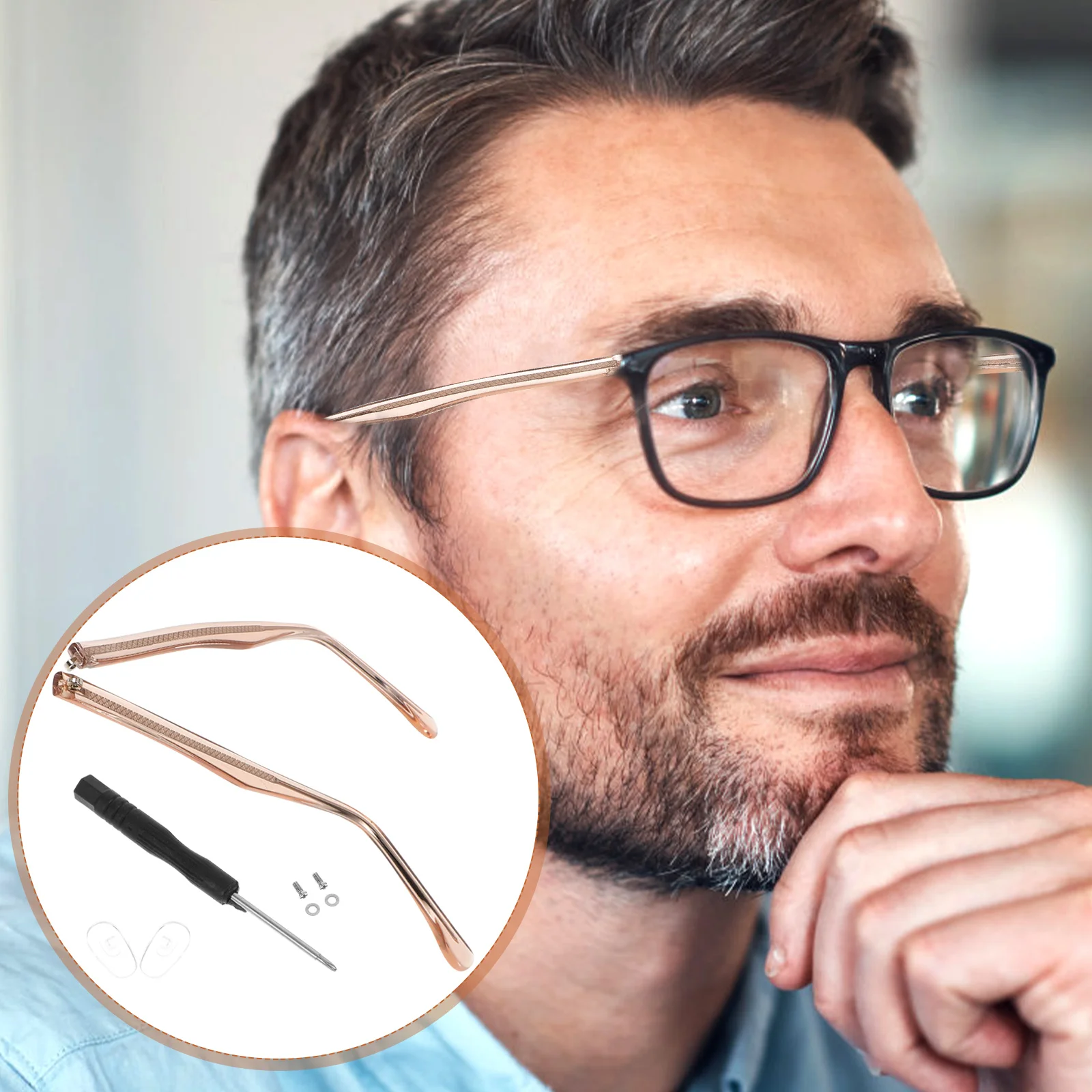 

1 Pair Eyeglasses Repair Legs Stable Eyeglasses Replacements Temples Universal Glasses Legs Optical Frame Eyewear Repairing Part