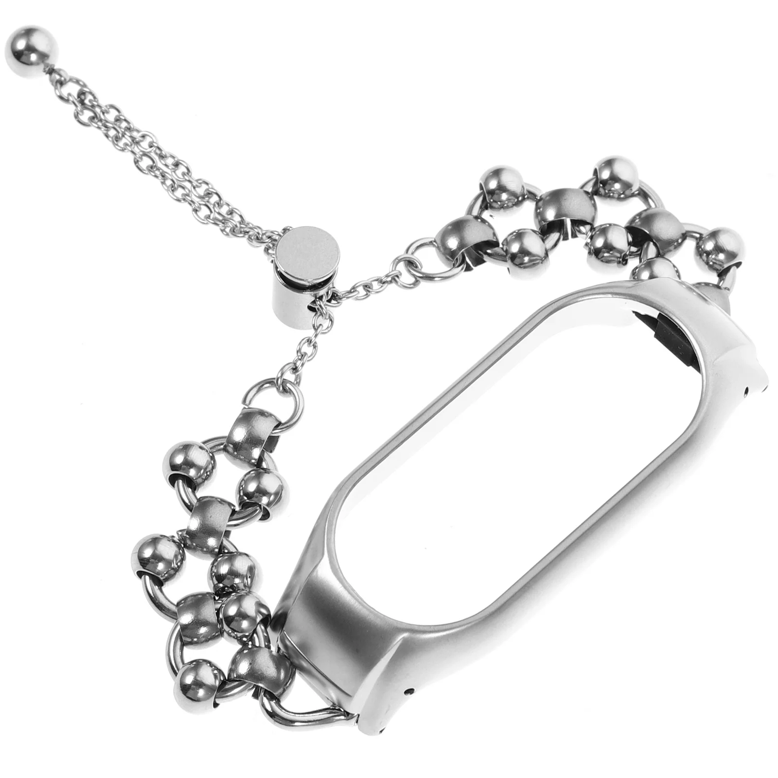 

Metal Stainless Steel Watch Band Replacement Lightweight Adjustable Durable Wrist Strap Compatible with Mi Band 7 for Daily Use