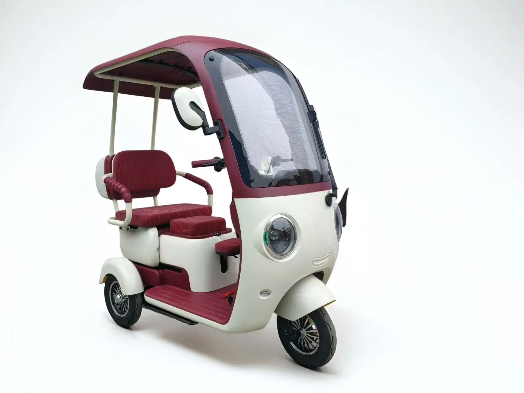 

Covered Electric Tricycle 3 Wheel Passenger E-Trike with Roof and Windshield
