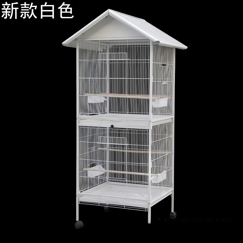 

Клетка для попугая, большая вилла, серая клетка для разведения попугая из нержавеющей стали, уличная клетка с пионом Феникса PG25