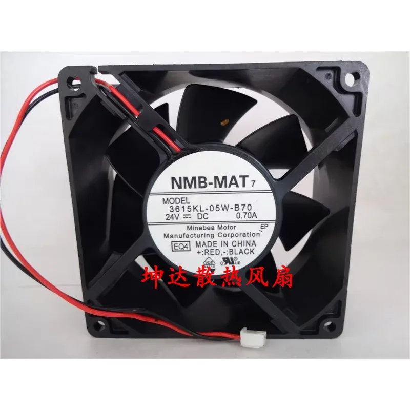 NMB-Ventilateur de refroidissement serveur 3 fils, 3615KL-05Wrer 70, EQ4, DC 24V, 0,70 A, 90x90x38mm