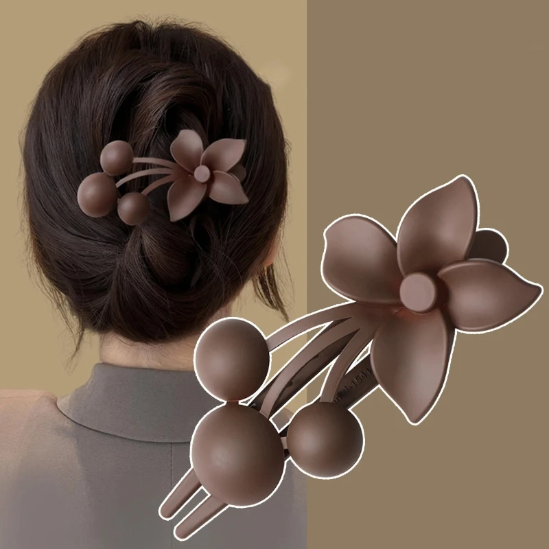 

Женская заколка с цветком, заколка на затылке, женская заколка, заколка для волос в новом стиле 2025 года, головной убор-шпилька