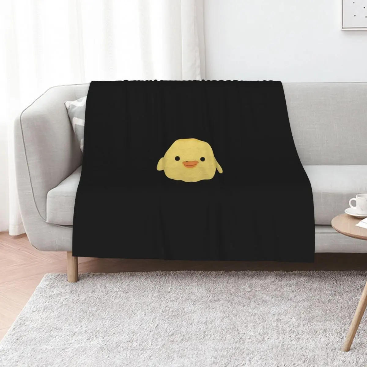 kiiroitori duck plushie Sticker Throw Blanket sofa bed Thin warm winter Plush Soft For Decorative Sofa Blankets
