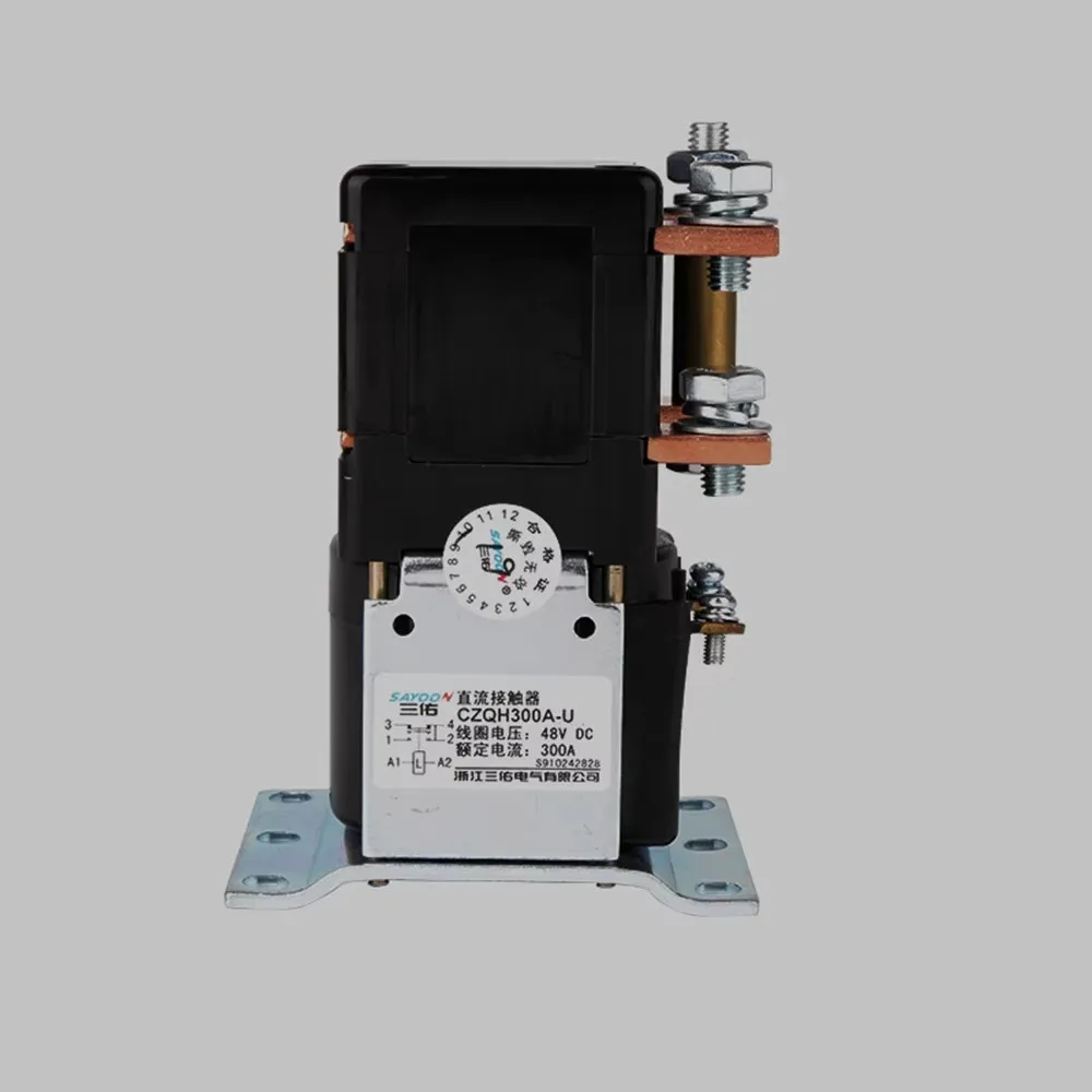 SAYOON  ce certificated coil voltage 12v 24v 36v 48v 60v 72v 300A 1NO1NC Dc Contactors Switch Gear CZQH300A-U/ZJQ300A-H/ZJQ5