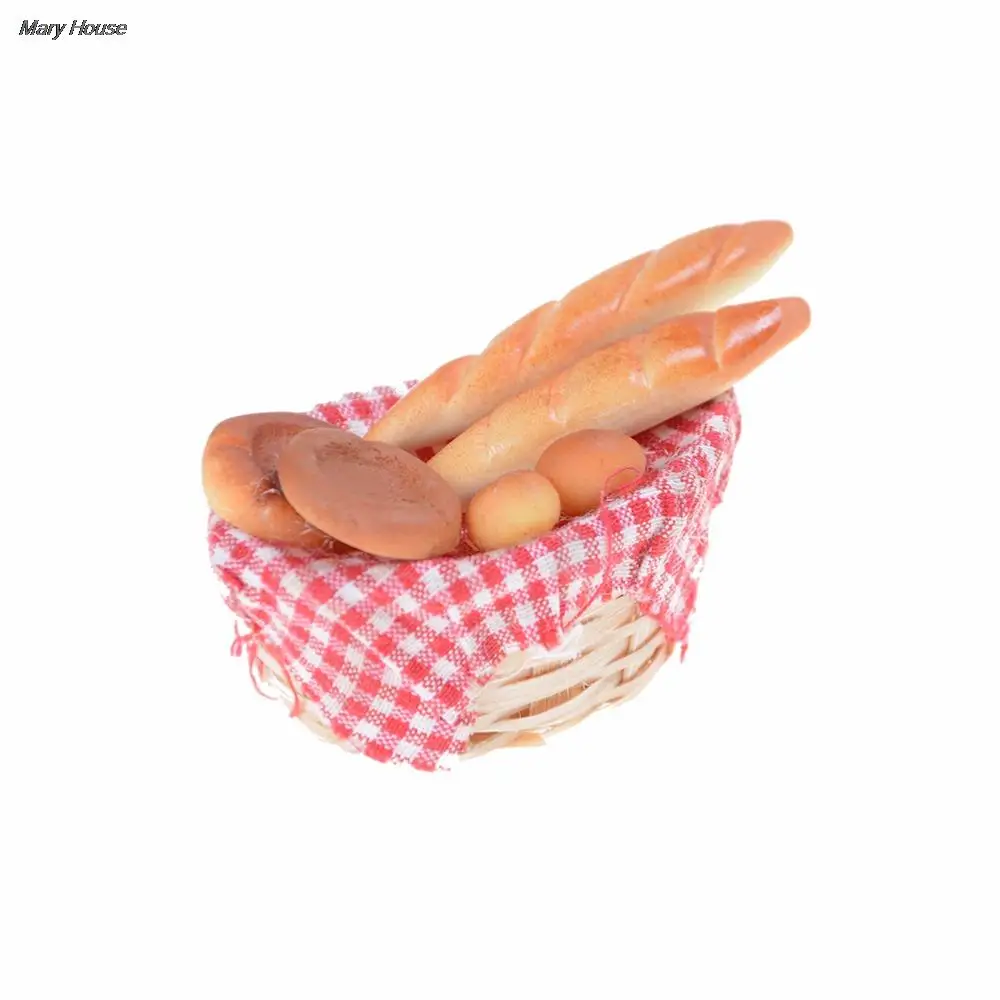 Hete Nieuwe Vuilnisbakken Bad Fruit Bamboe Brood Toast Hotdog Ei Naaigereedschap Weven Opbergmand Poppenhuis Meubels Speelgoed