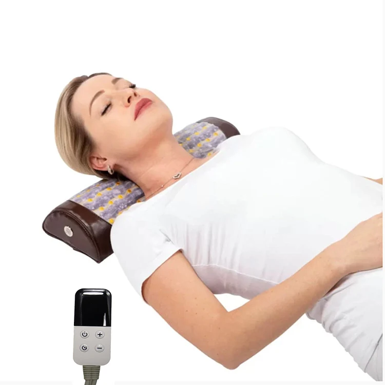 Electric Heating Pillow Far Infrared Heated Photon Pillows Negative Ion Therapy Crystal Massage Pillows For Good Sleep