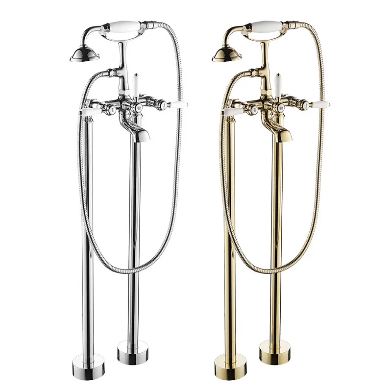 

Freestanding Clawfoot Bathtub Faucet with Brass Hand Shower Swivel Spout Key Features for Bath & Shower Faucets