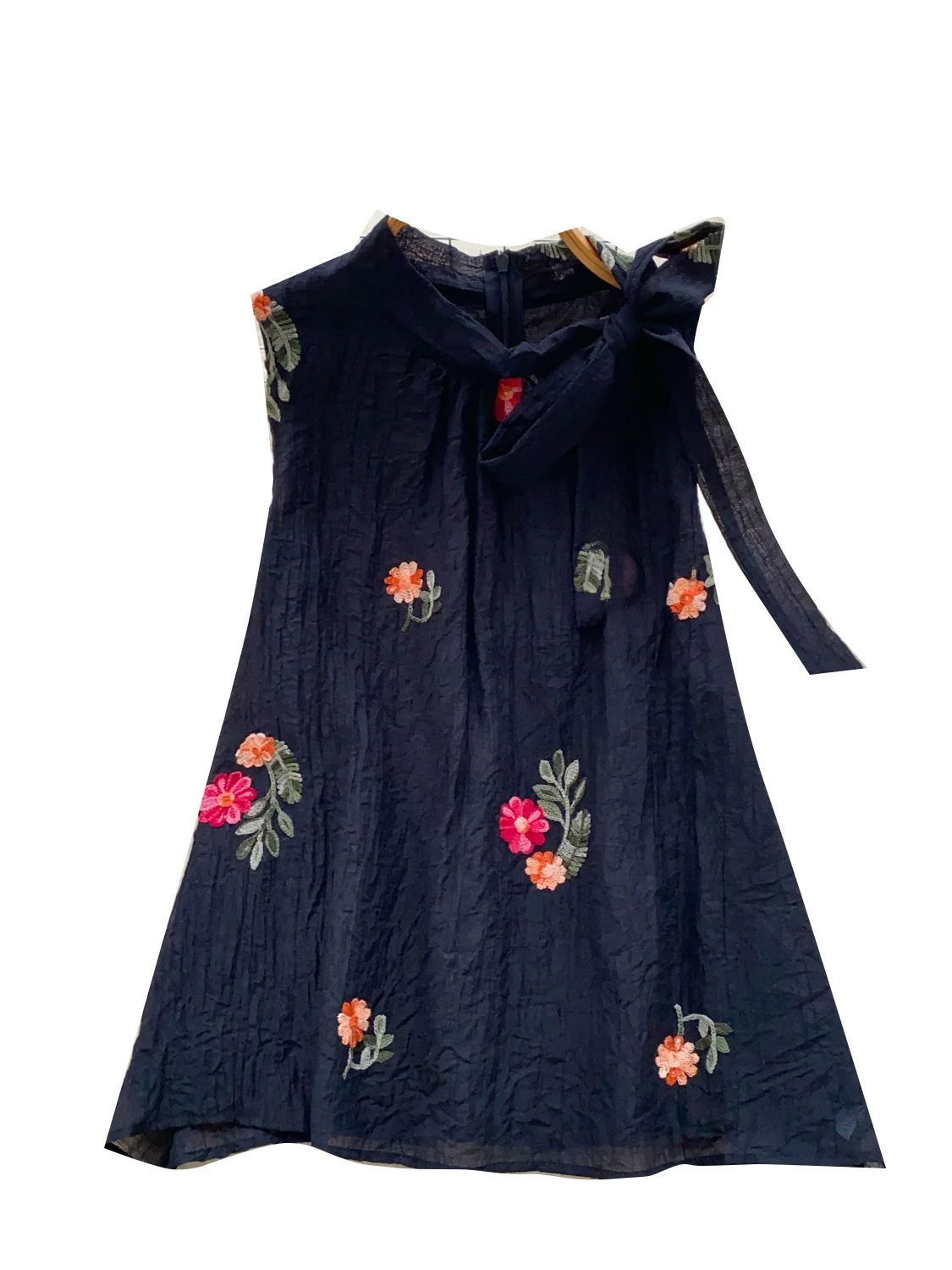 

Summer Women's Gentle Aosphere Svel irt Heavy Embroidery Loose Design Cover up Netie Korean Sle Top