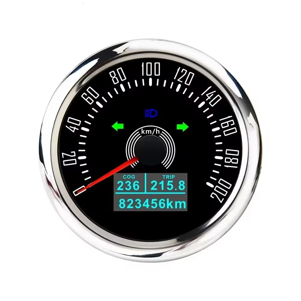 Hot Selling 85mm Speedometer 0-200km/h Odometer with TRIP ODO with 7 Colors Backlight for Car Boat RV Motorcycle  Tractor 12V24V