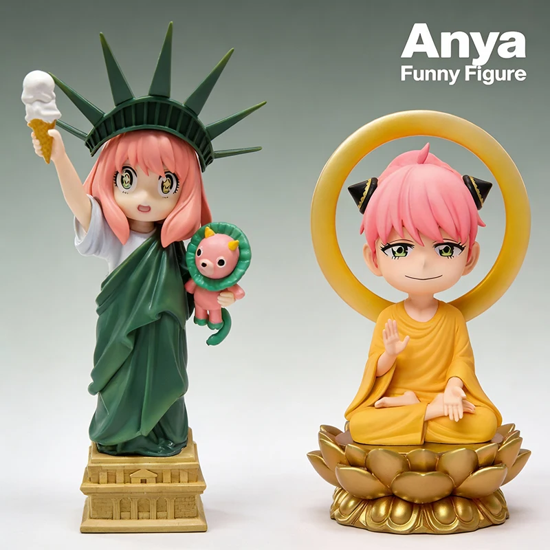 

Spy x Family Anya Forger PVC Figure Set Funny Style Anime Character Collectible Model Decoration Toy