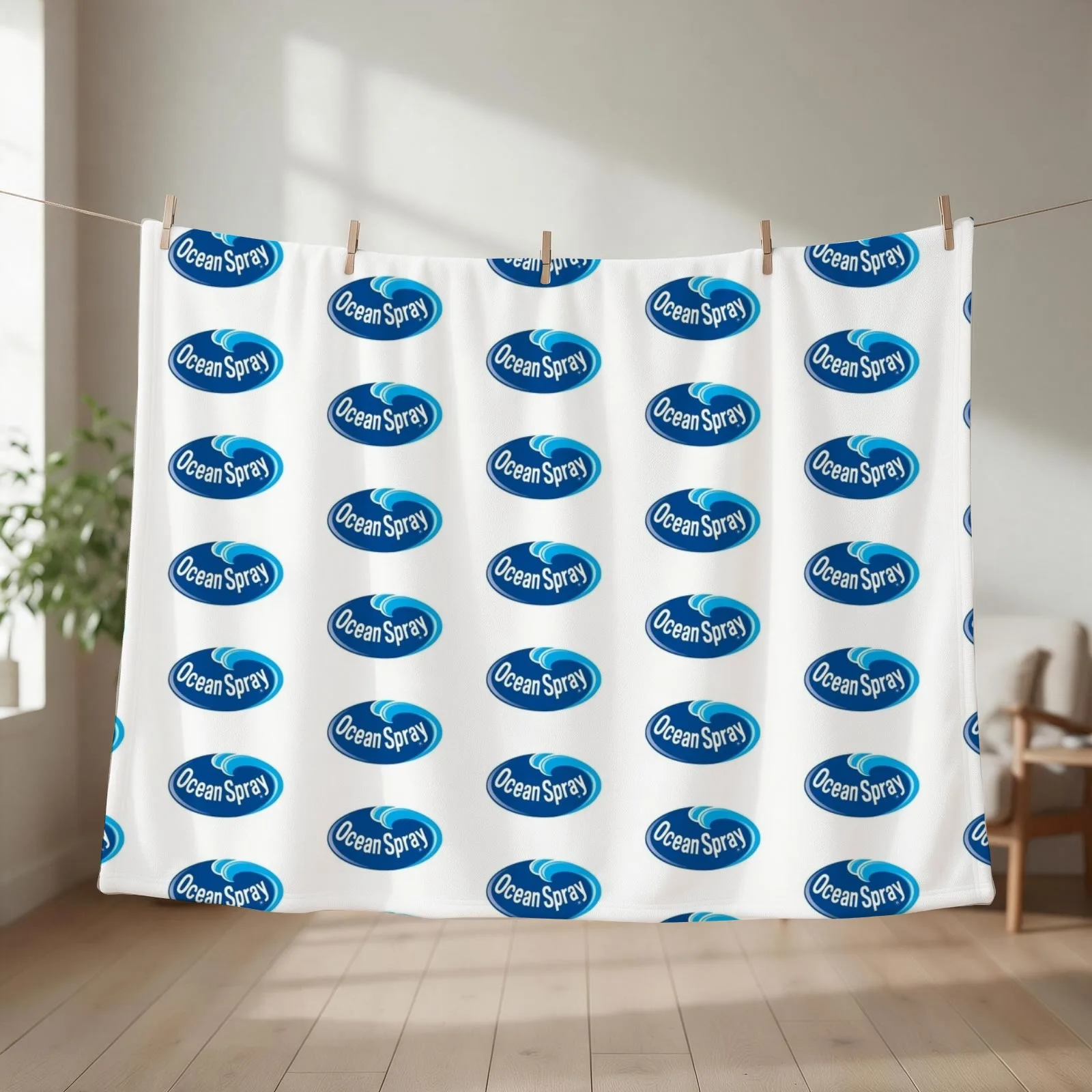 Ocean Spray Throw Blanket Sofa Flannel Fabric Weighted Flannel Blankets