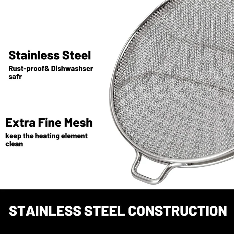 Stainless Steel Splatter Shield for Foodi IG600 IG601 IG651 Accessories Grill Dishwasher Safe & Reusable