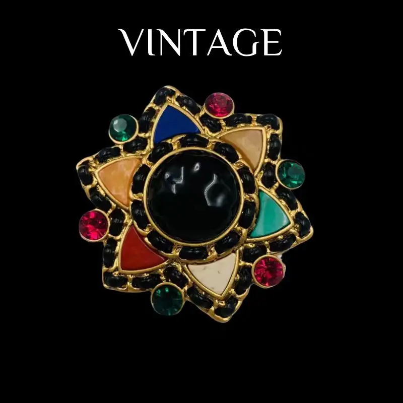 

Европа и Америка, винтажная кожаная веревочная брошь с шестиконечной звездой, инкрустированная камнем и стеклом, модная и легкая роскошная ювелирная брошь