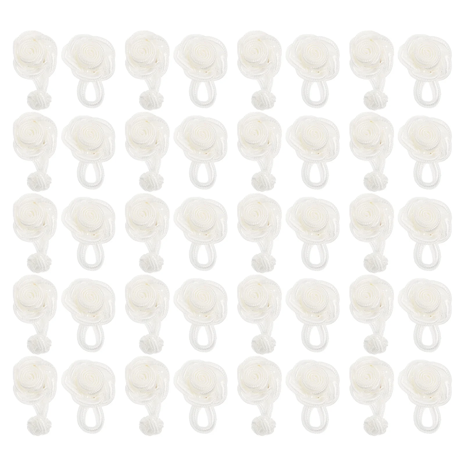 

20Pairs Cheongsam Buttons Chinese Style Rose DIY Sewing Fastener Fashionable Versatile Classic Design Retro Ethnic Suit