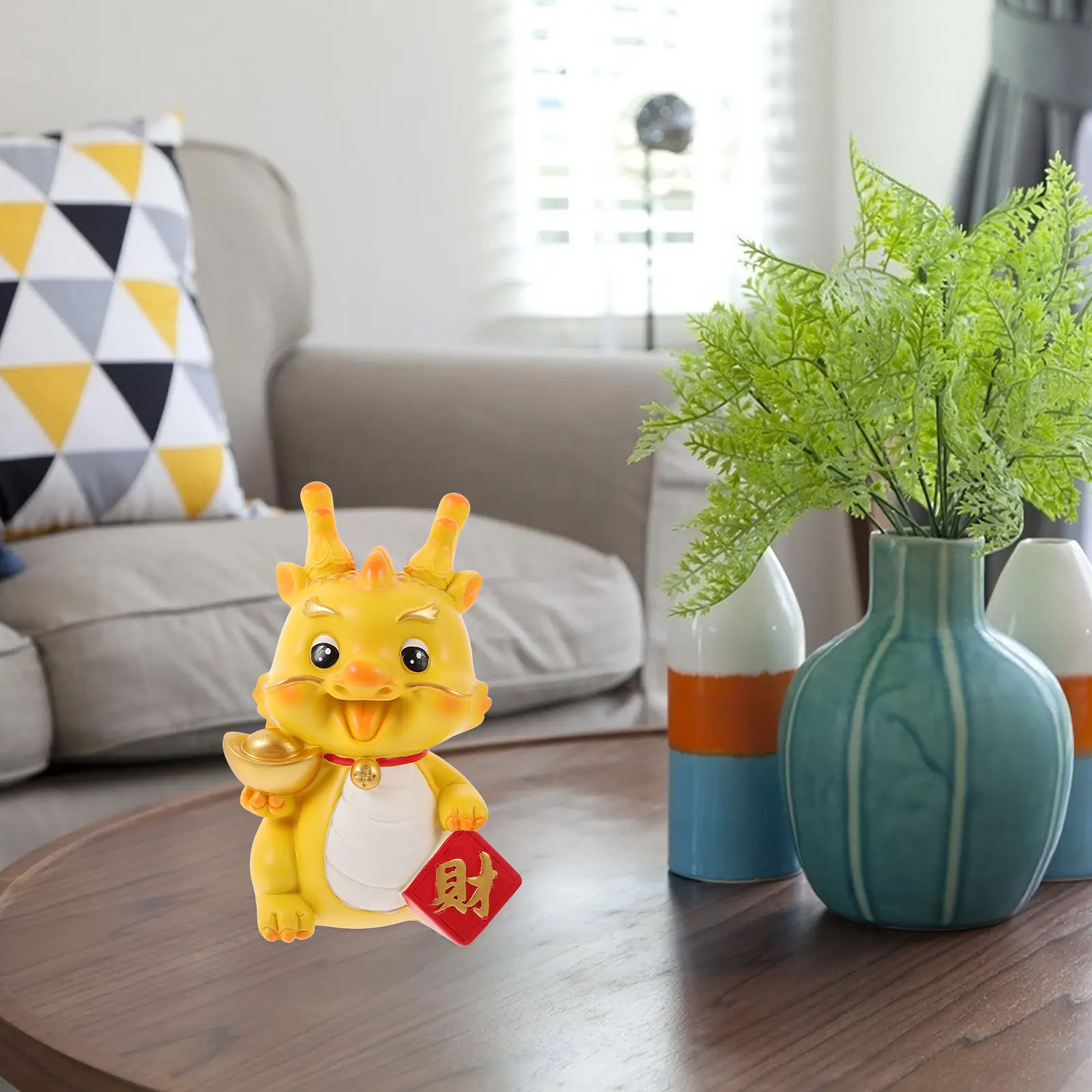 

Cute Dragon Shaped Piggy Bank Resin Money Saving Jar Desktop Decor Coin Container Zodiac Gift Dragon Coin Bank Storage Box