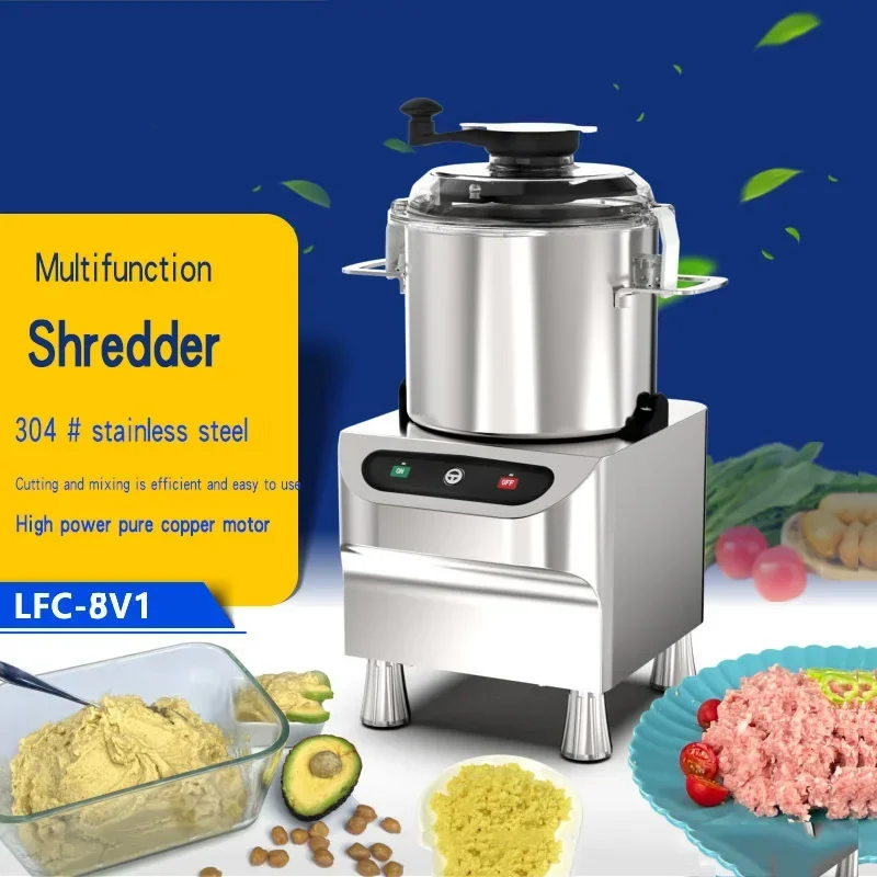 Hachoir électrique haute puissance en acier inoxydable, machine de remplissage de légumes, pot de sinusite, hachoir à viande et à légumes, 5L, 8L