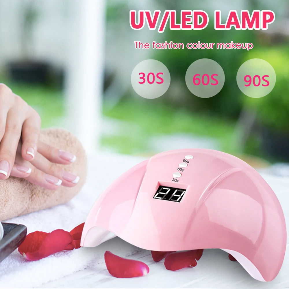 Lámpara UV LED con temporizador para manicura, secador de uñas para todos los geles, luz de esmalte, detección infrarroja inteligente, 30/60/90s