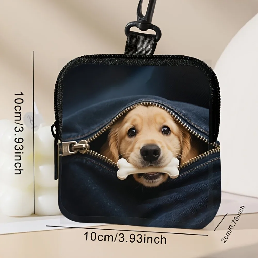Cute Water-resistant Coin Purse Portable PVC Wallet Compact Multifunctional Dog Training Rewards Bag