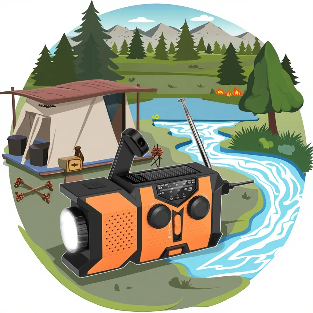 991 Popular Portable Emergency Multi-Functional Solar Hand-Cranked Radio Rechargeable Mobile Phone Cases with Included Holster