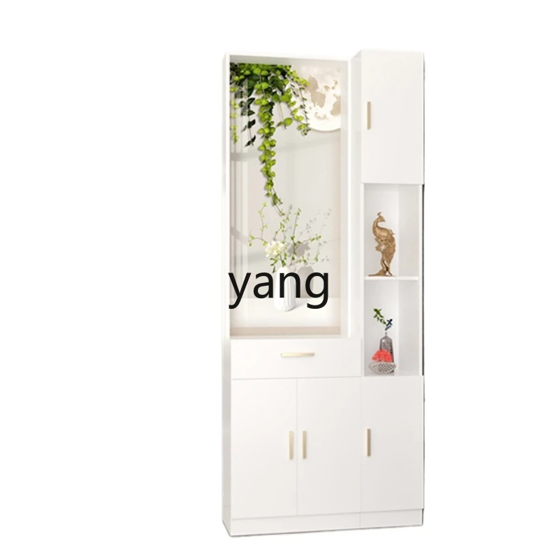 

Yjq Subareas Screens Living Room Entrance Double-Sided Solid Wood Changhong Glass Simplicity Modern Entrance Cabinet