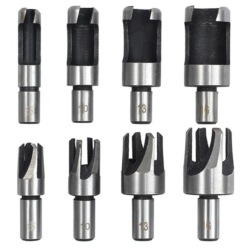 

8Pcs/Set Wood Dowel Drill Bits Carbon Steel Cork Cutter Cork Drill Hole Saw 6mm 10mm 13mm 16mm Woodworking Hole Opener Tools