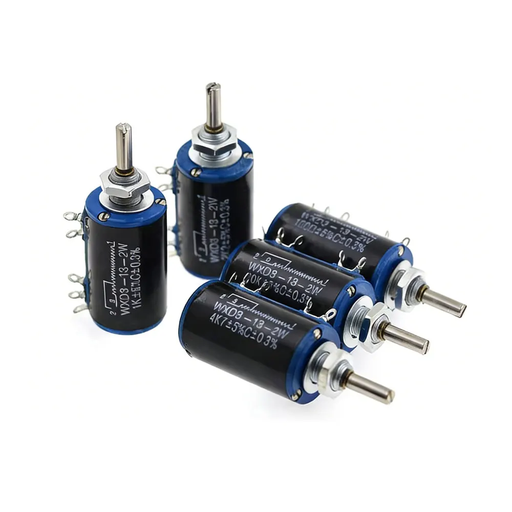 WXD3-13-2W 1K 2.2K 4.7K 5.6K 10K 22K 47K 220R 470R 220 100 ohm WXD3 WXD3-13 2W Wirewound Multi-Turn Potentiometer Rotary Switch