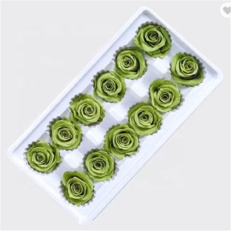 Natural Eternal Rose Flower Head Box, DIY Flower Materials，Decoration, Florist Accessories, 3-4cm