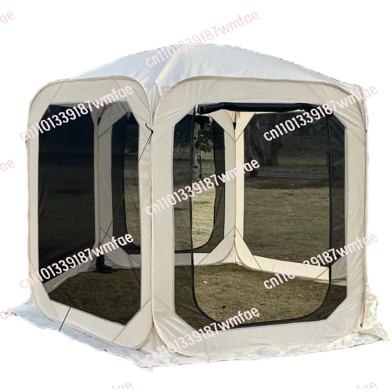 

Outdoor Breathing Canopy Tent, Portable Quick-Open Foldable Mesh Camping Shelter for 4-8 People