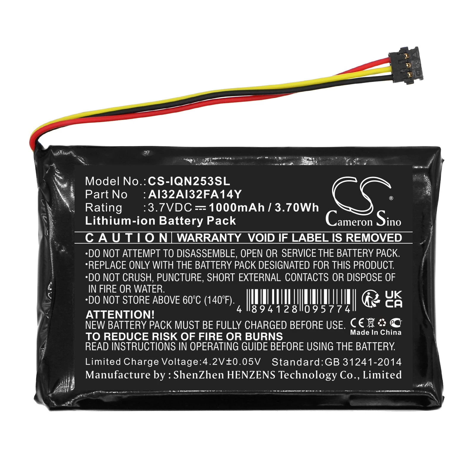 

Li-ion GPS, Navigator Battery for Garmin,3.7v,1000mAh,Nuvi 2539LM Nuvi 2539LMT 010-01187-01,AI32AI32FA14Y