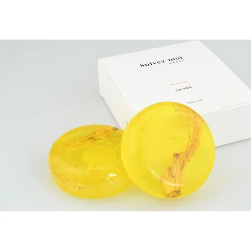 수박 아로마 테라피 스크럽 비누 50g, 냉간 압착 모든 천연 향 바 비누, 손 얼굴 및 바디용, 부드럽고 민감한 피부 