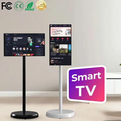 ทีวีสมาร์ทแบบพกพาขนาด 21.5 นิ้ว ระบบแอนดรอยด์ 15 หน้าจอสัมผัส LCD แบบชาร์จไฟได้ สำหรับฉายภาพในร่มและการถ่ายทอดสด