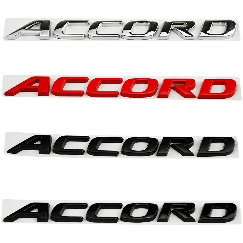 Emblema Metálico 3D para Honda Accord, Adhesivo para Guardabarros Laterales, Emblema para Maletero Trasero, Accesorio de Decoración para Modelos 2024 2023 de 10ª, 11ª y 8ª Generación
