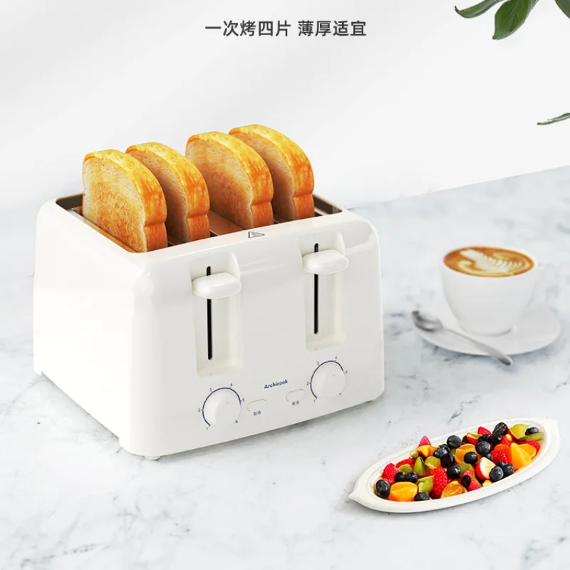 Bread Machine Toaster Household Toaster Multi-Function Automatic Breakfast Toast 4 Pieces Baking Heating