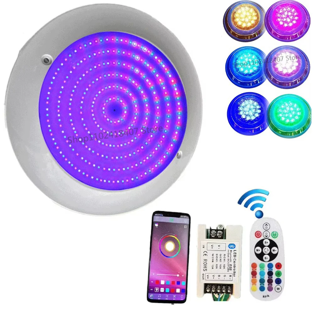 35W RGB LED Swimming Pool Light IP68Waterproof 12V Outdoor Ultrathin Wall-mounted UnderWater Lamp Pond LED Piscina Luz Spotlight