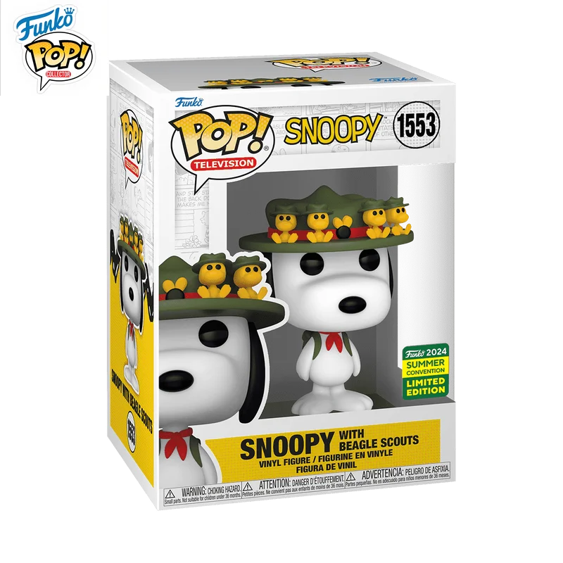 

In Stock FUNKO POP Original Co-branded Peanut Comic Snoopy Q Edition 2024 Mobile Phone Model Collection Holiday Gifts