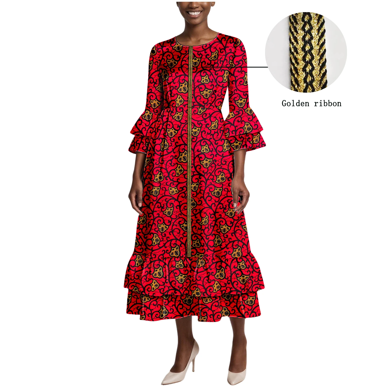 

African Dresses for Women Dashiki Ankara Attire Nigerian Dresses Kente Print Clothes for Evening Party
